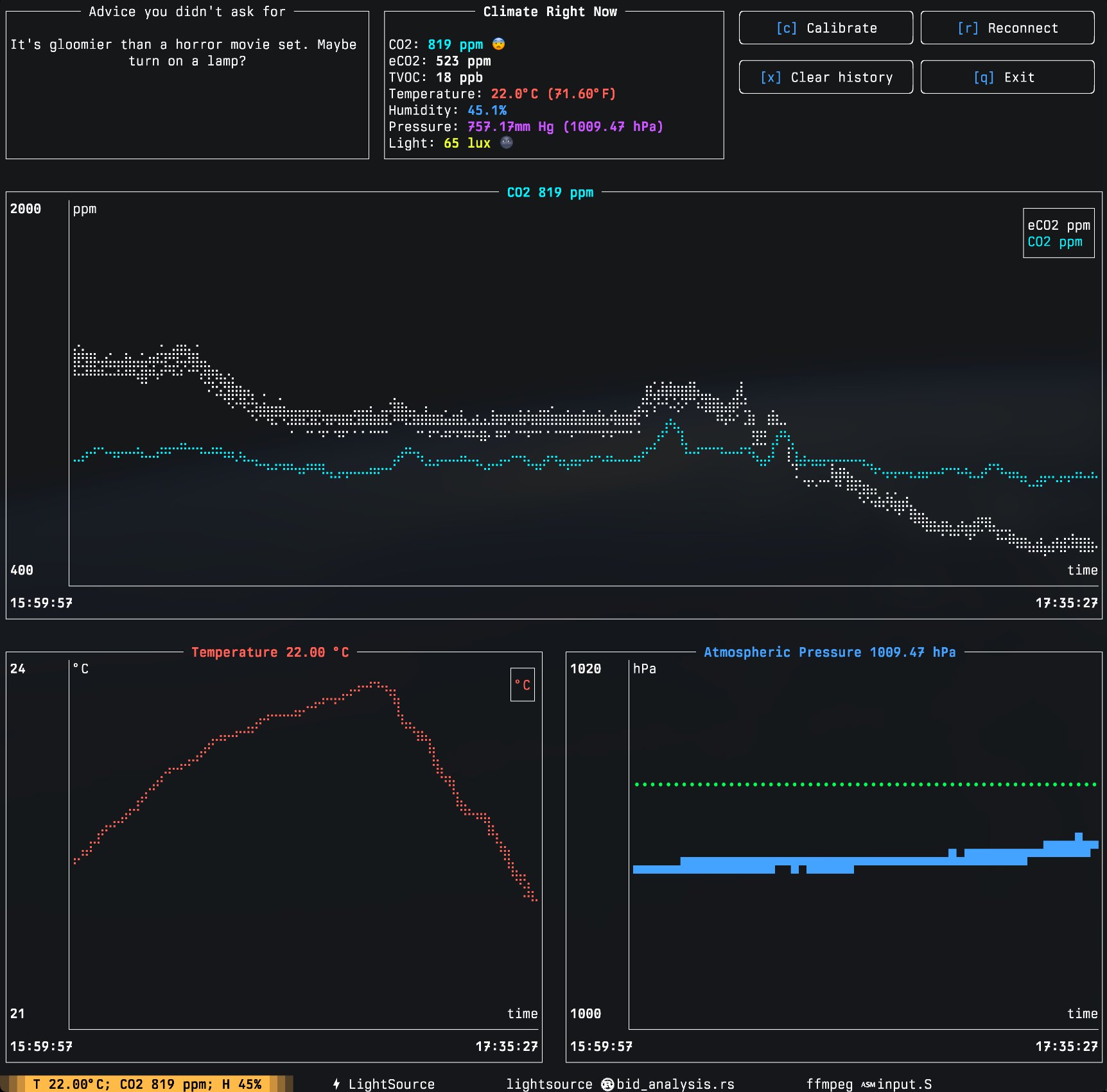 pretty tables rendered on a terminal UI